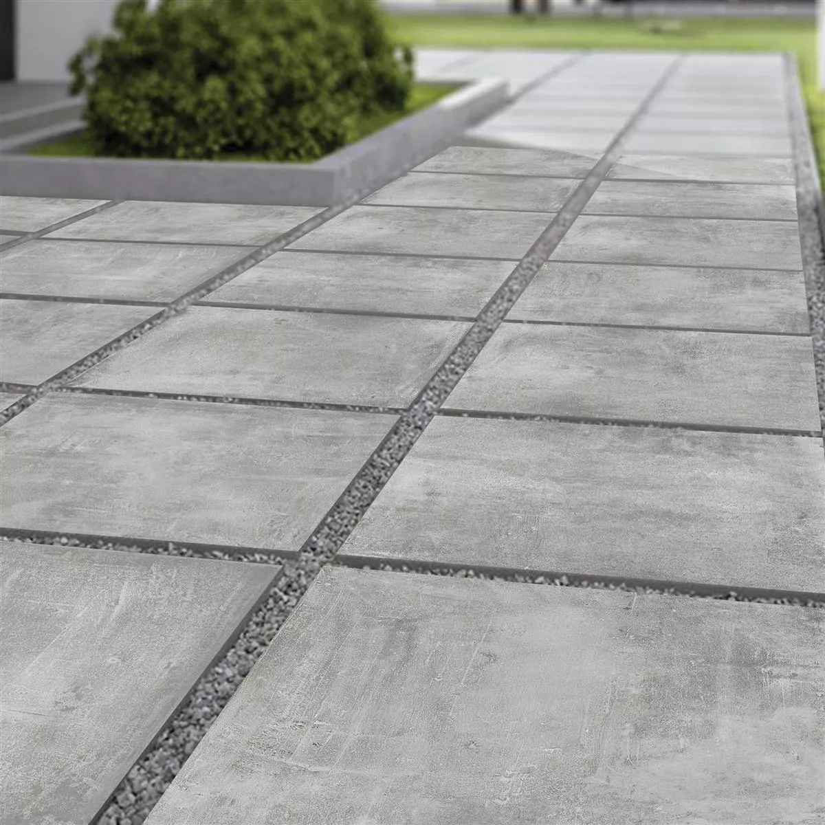 Muster Terrassenplatte Betonoptik Sunfield Grau 60x60cm