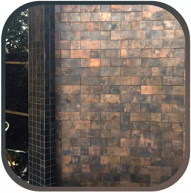 Kupfer als Mosaikfliesen