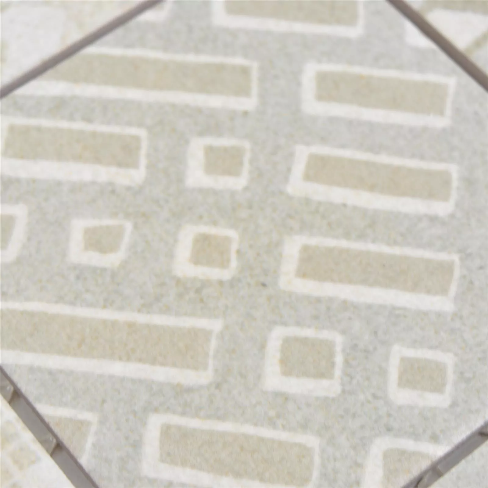 Muster von Keramik Mosaikfliesen Romantica Retro Bianco
