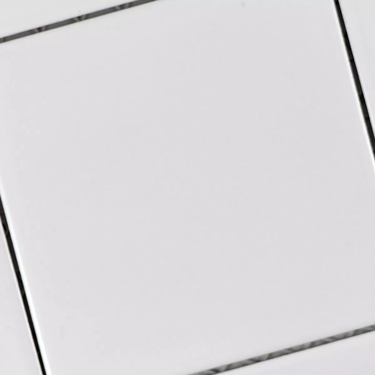 Muster von Keramik Mosaikfliesen Adrian Weiß Glänzend Quadrat 98