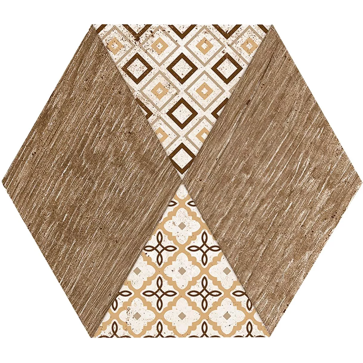 Feinsteinzeug Fliesen Isfahan Hexagon Beige 22,5 x 25,9cm