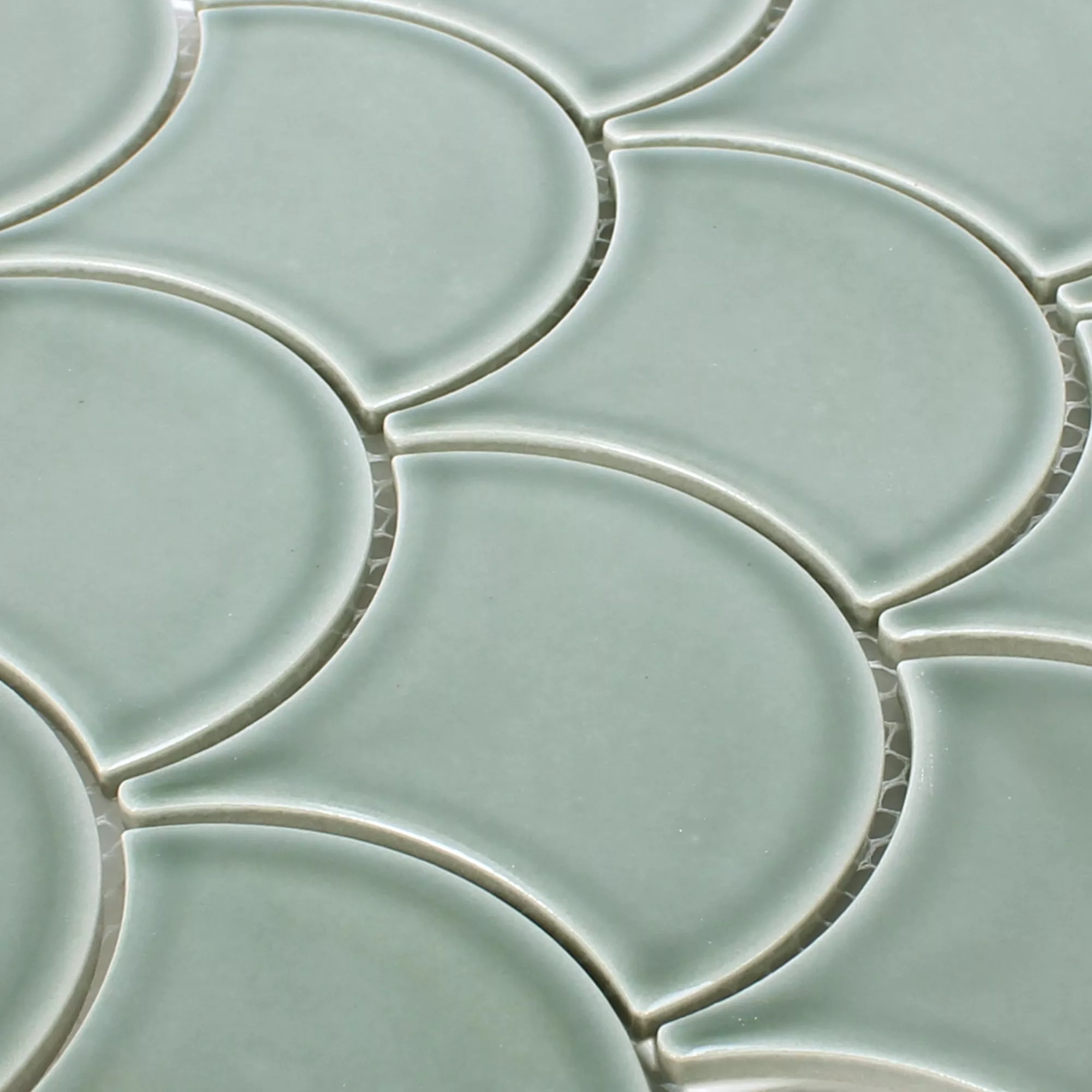 Muster von Keramik Mosaikfliesen Madison Grün