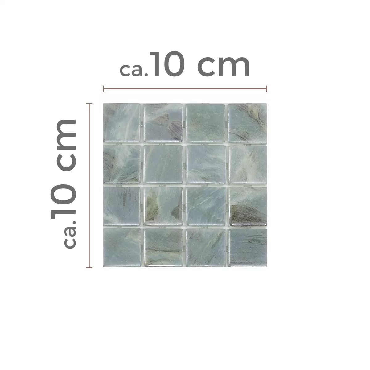 Muster von Glas Schwimmbad Pool Mosaik Alassio Grau 25