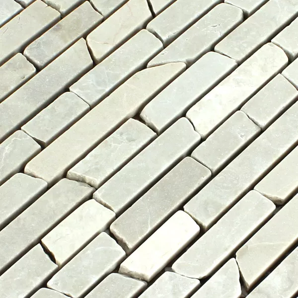 Muster von Marmor Mosaikfliesen Beige Sticks