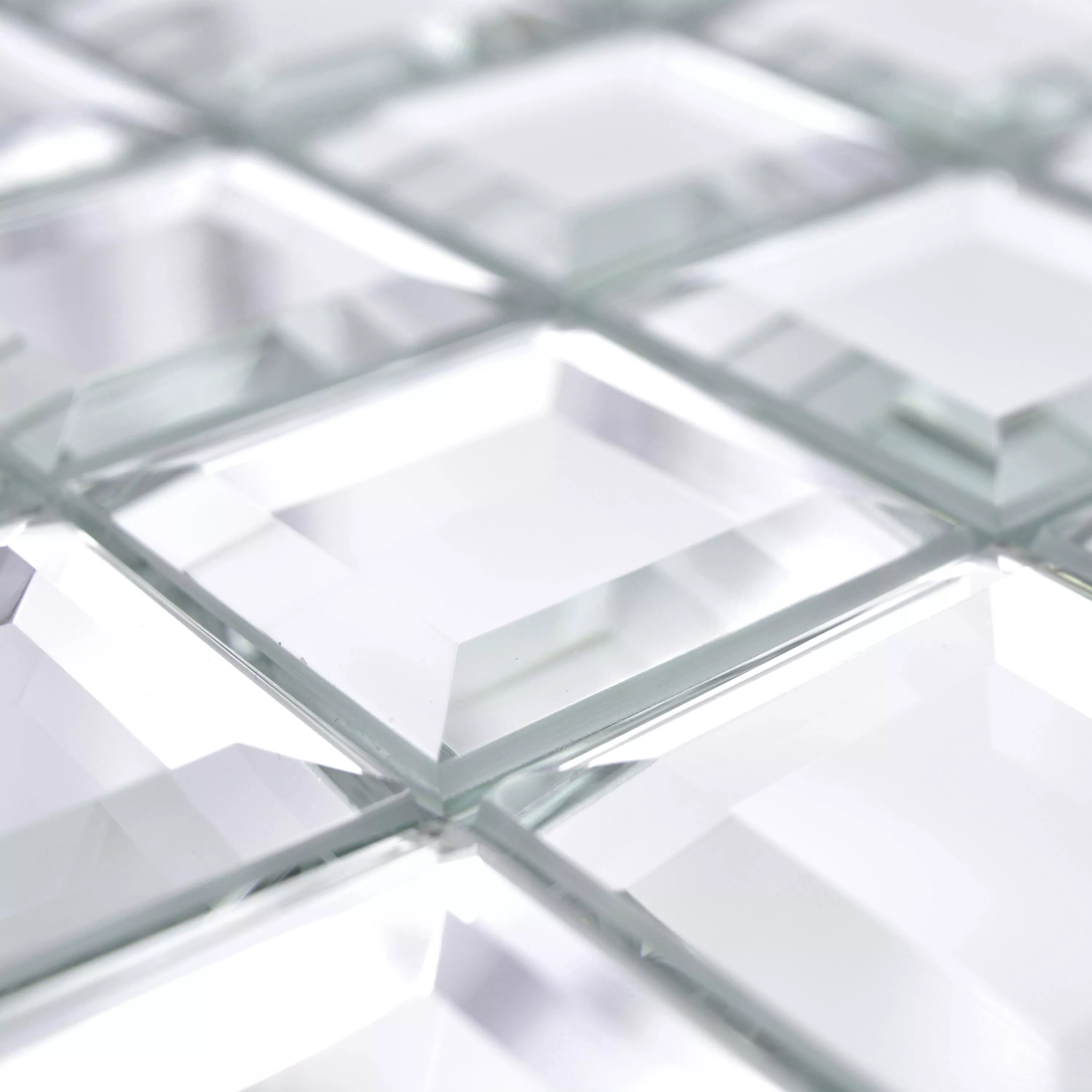 Muster von Spiegel Metro Mosaik Fliesen Reflexion Quadrat