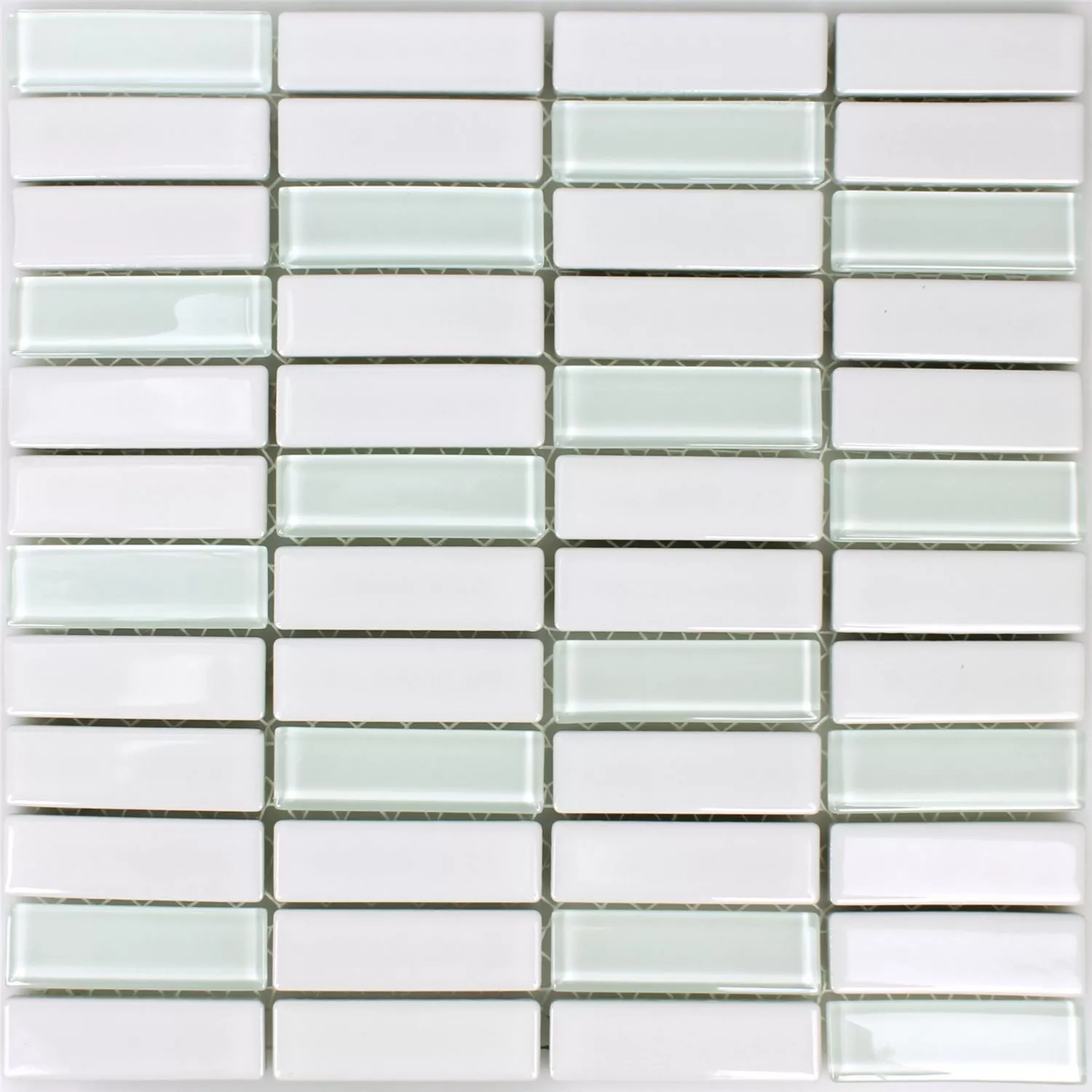 Muster von Keramik Glas Mosaikfliesen Romana Weiss Matt