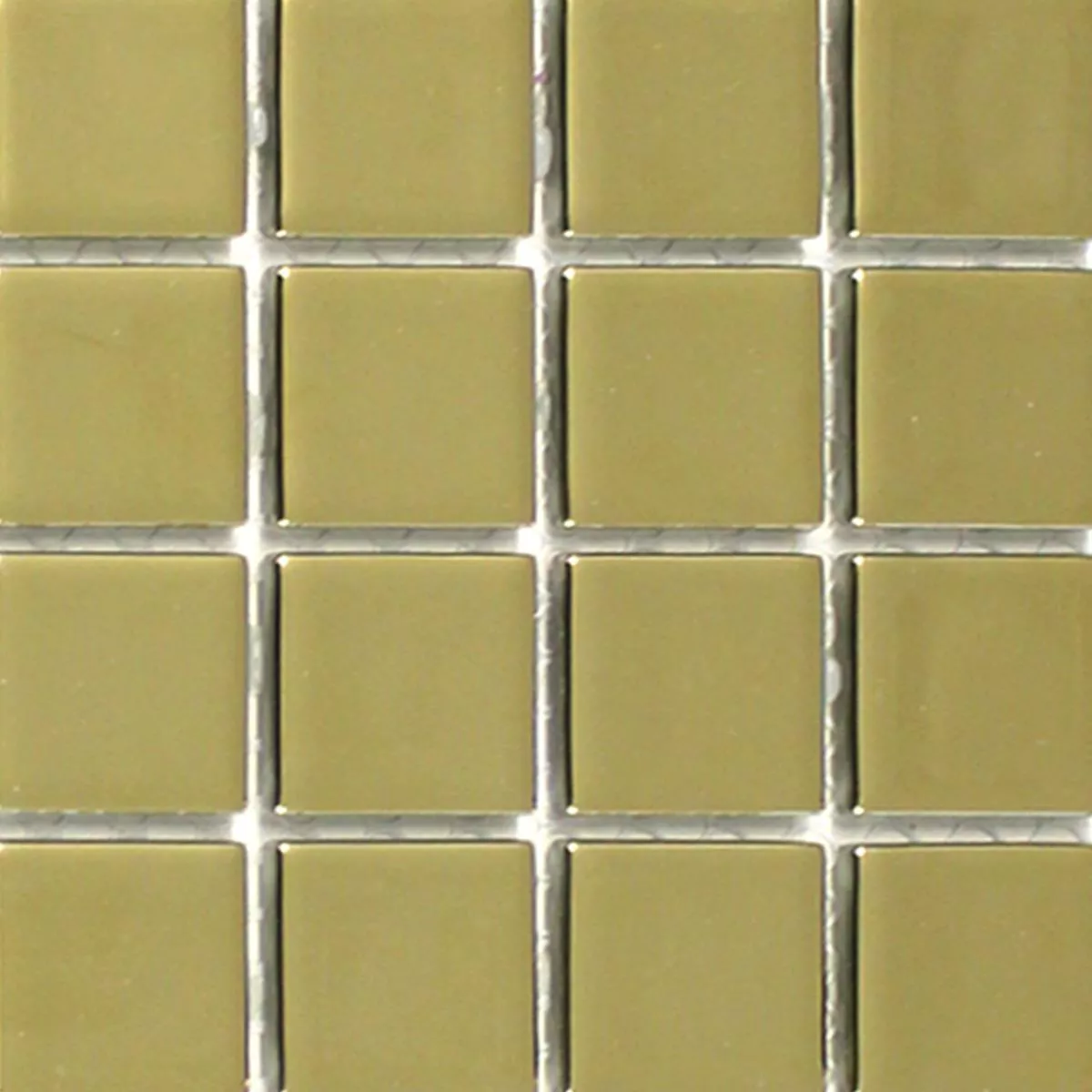 Muster von Glasmosaik Fliesen Gold Uni Alvor