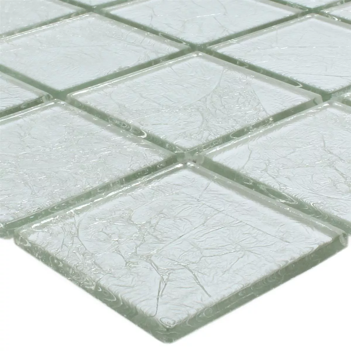 Mosaikfliesen Glas Lucca Silber 48x48x4mm Mosaikfliesen Glas Lucca Silber 48x48x4mm