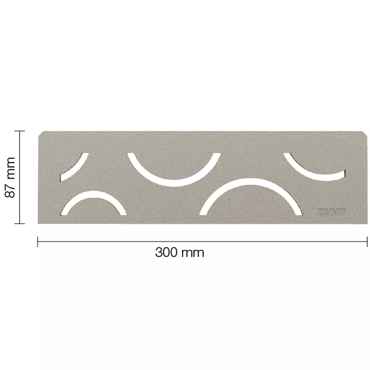 Nischen Wandablage Schlüter Rechteck 30x8,7cm Curve Grau