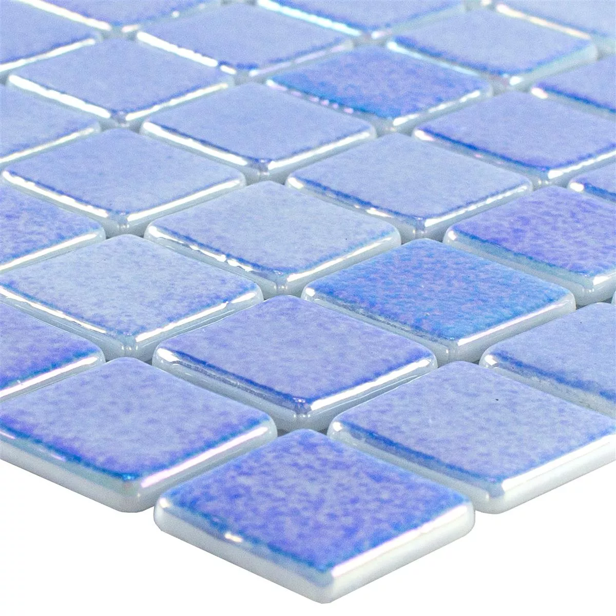 Glas Schwimmbad Pool Mosaik McNeal Blau 25