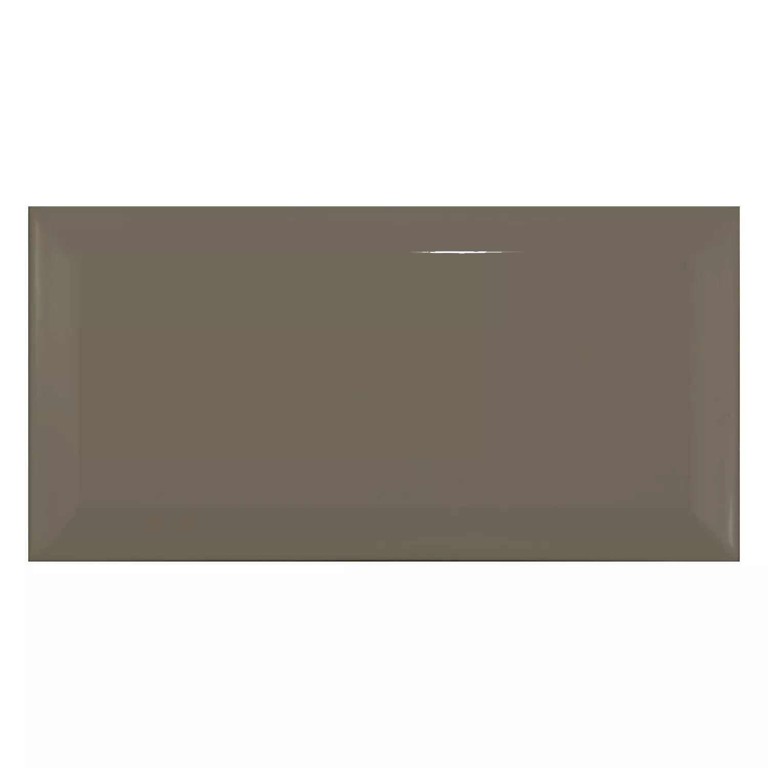 Metrofliese Grau Glänzend 10x20 cm Facette Jasper Dark Grey