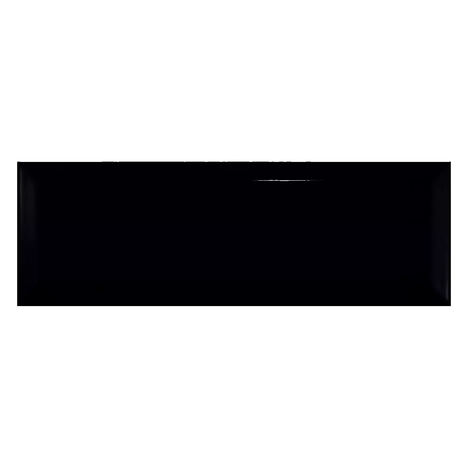 Metrofliese Schwarz Glänzend 10x30 cm Facette El Paso Negro