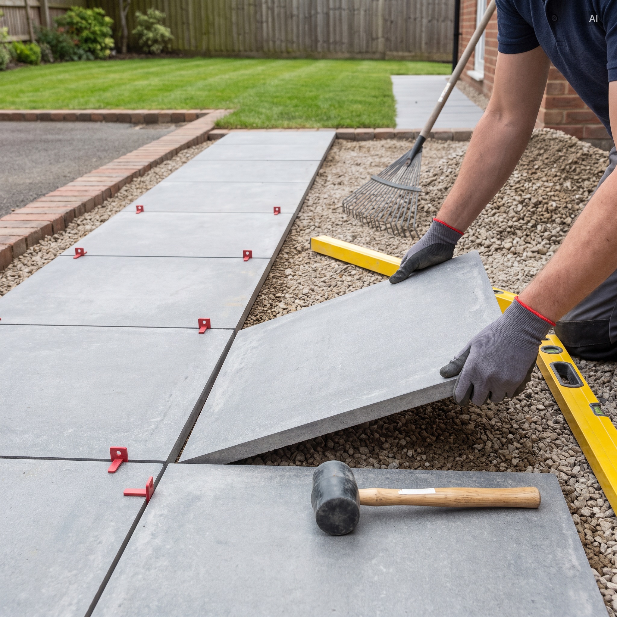 Gehwegplatten richtig verlegen – Anleitung für Einfahrt und Garten