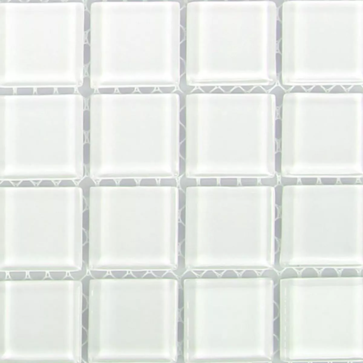 Muster von Glasmosaik Fliesen Florida Weiß