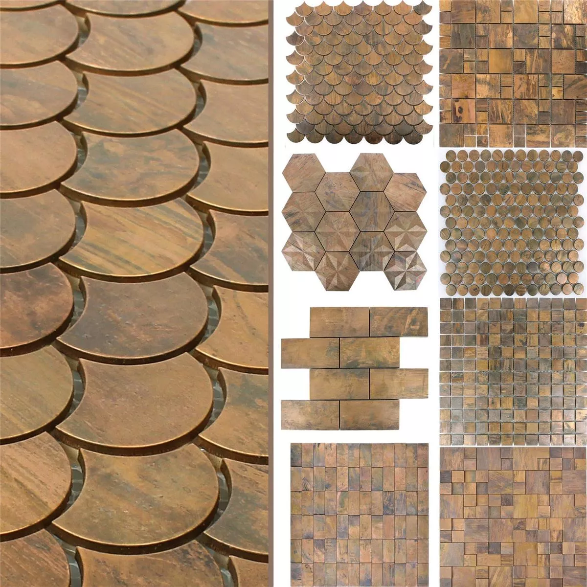 Metall Kupfer Mosaikfliesen Myron
