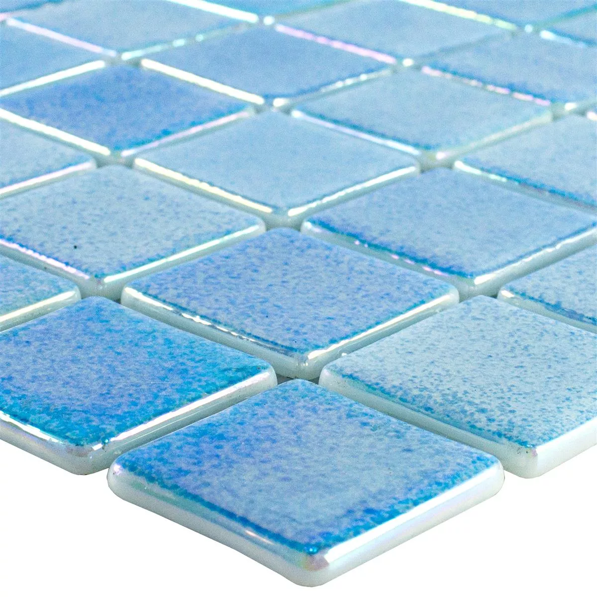 Muster von Glas Schwimmbad Pool Mosaik McNeal Hellblau 38