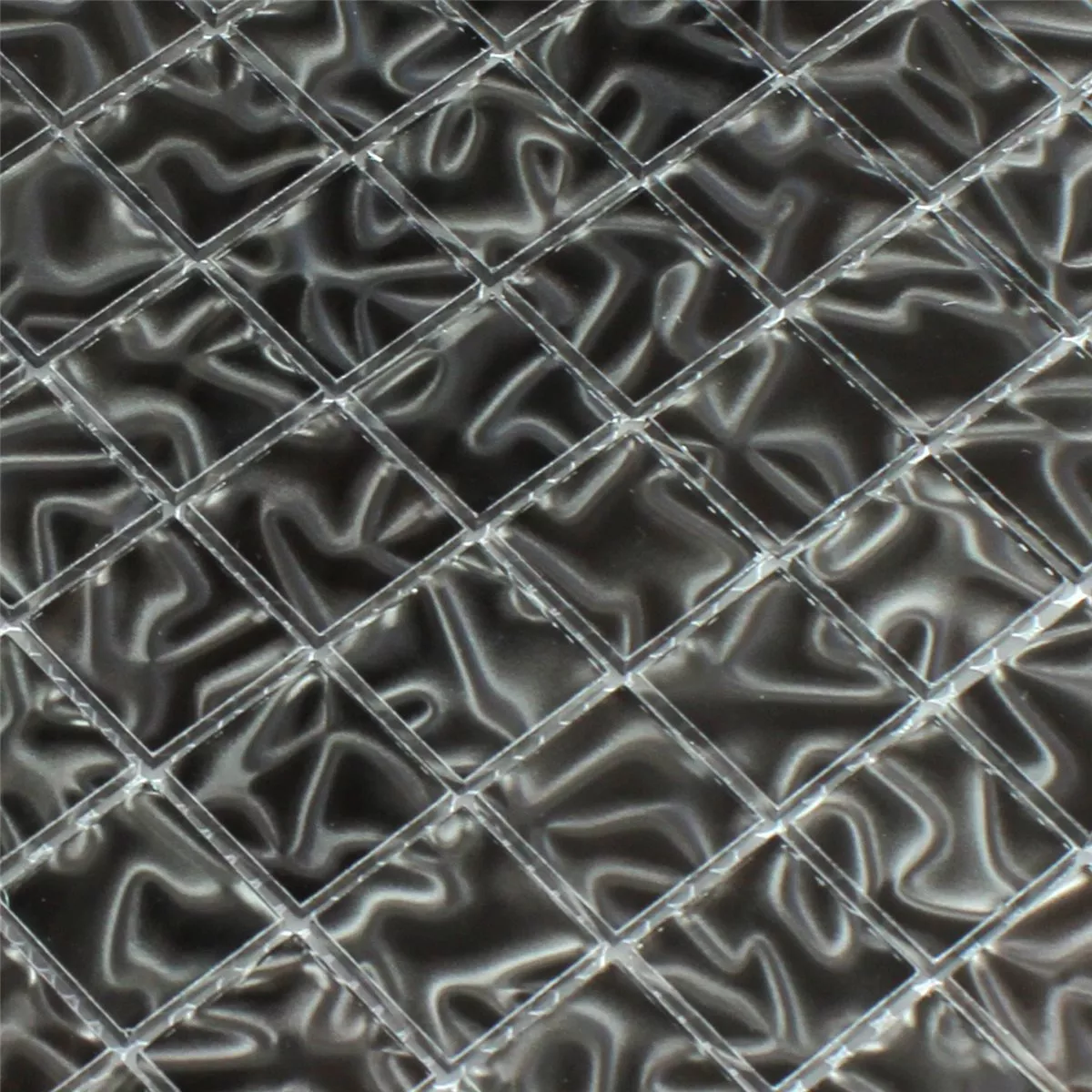 Muster von Mosaikfliesen Glas Calypso Schwarz