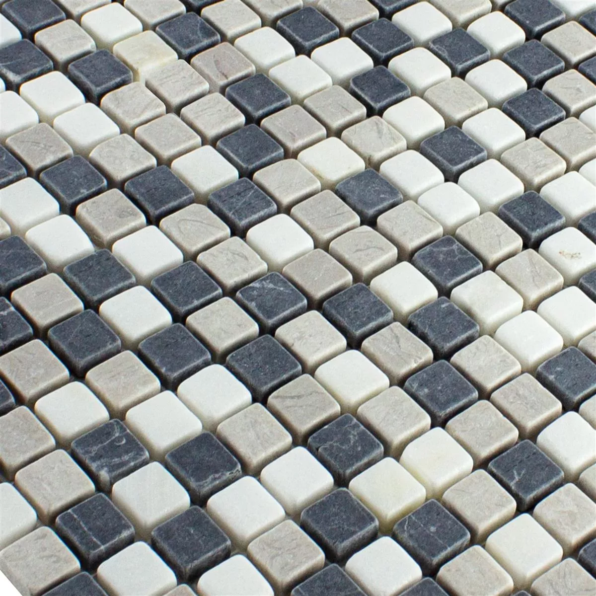 Marmor Mosaik Erdemol Beige Grau Schwarz