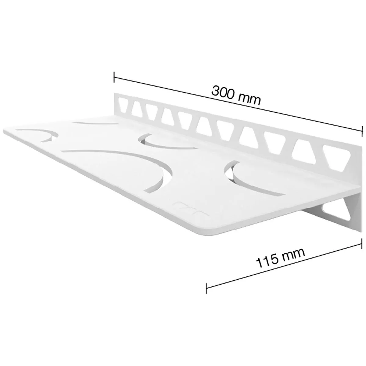 Duschablage Wandablage Schlüter Rechteck 30x11,5cm Curve Weiß