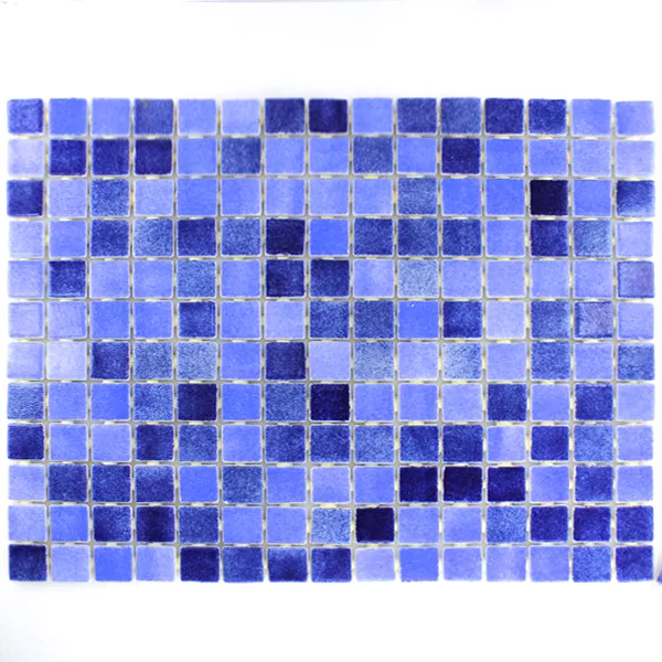 Muster von Glas Schwimmbad Pool Mosaik  Blau Mix