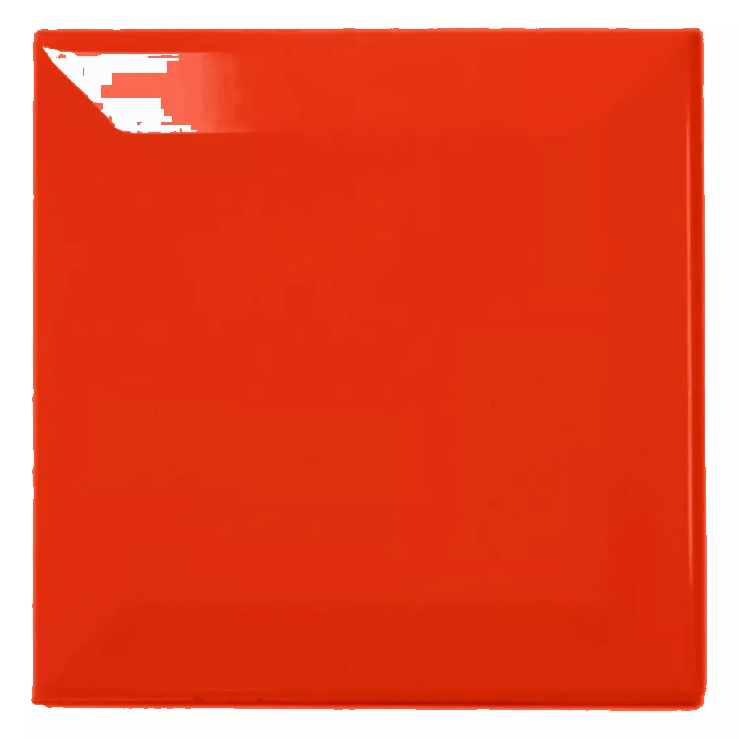 Metrofliese Rot Glänzend 10x10 cm Facette Catarina Rojo