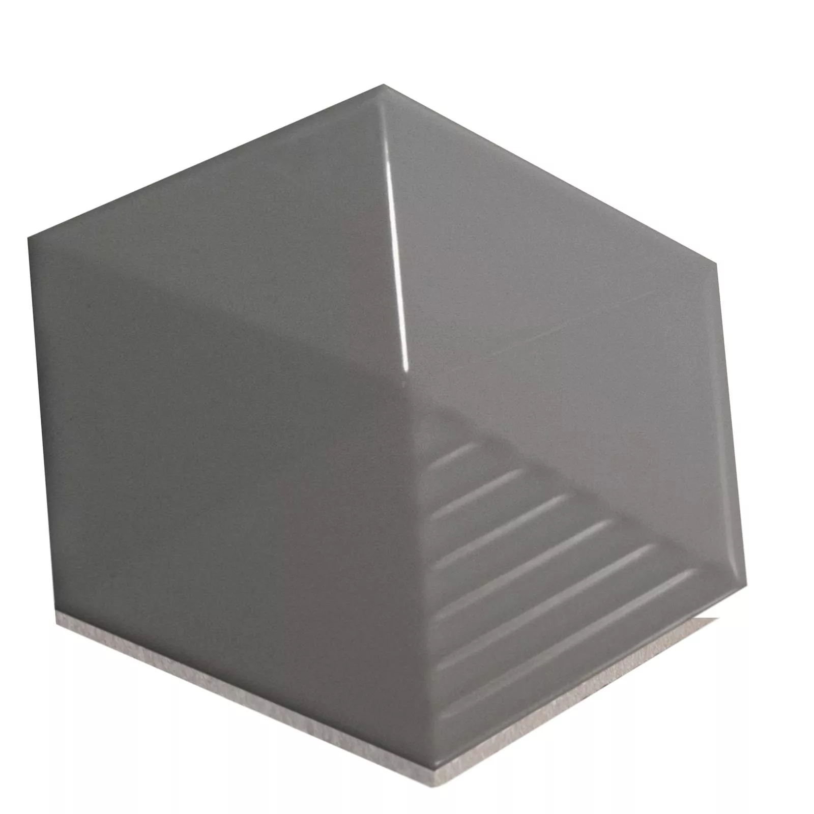 Wandfliesen Rockford 3D Hexagon 12,4x10,7cm Grau