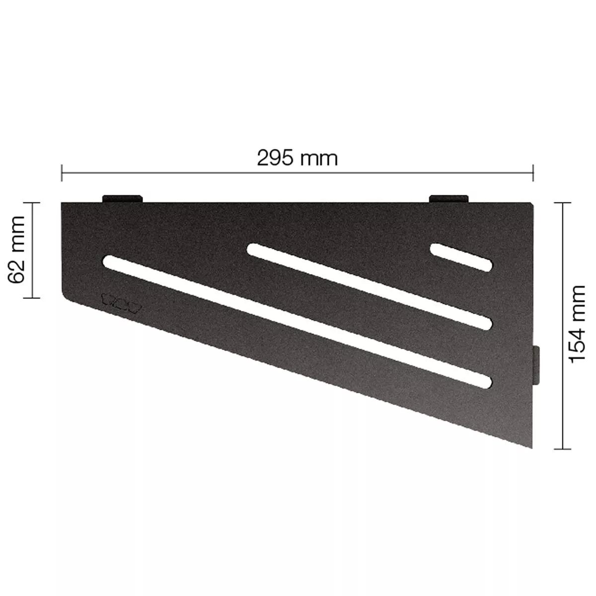 Wandablage Duschablage Schlüter 4eck 15,4x29,5cm Wave Anthrazit