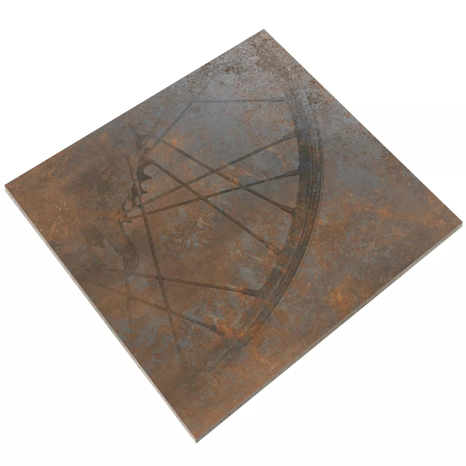 Bodenfliesen Sierra Metalloptik Rust R10/B Dekor Felge