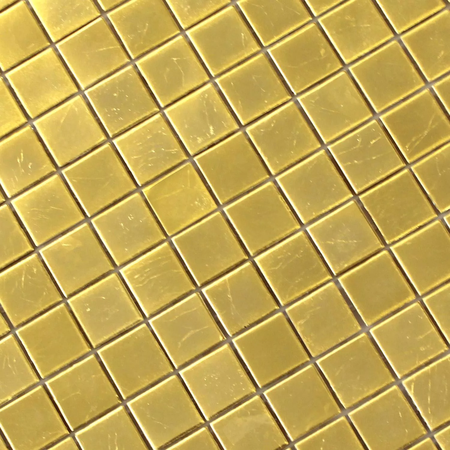 Mosaikfliesen Trend-Vi Glas Blatt Gold 24 Karat 2x2cm
