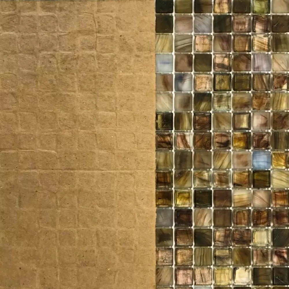 Muster von Glas Schwimmbad Pool Mosaik Fliesen Pergamon Braun