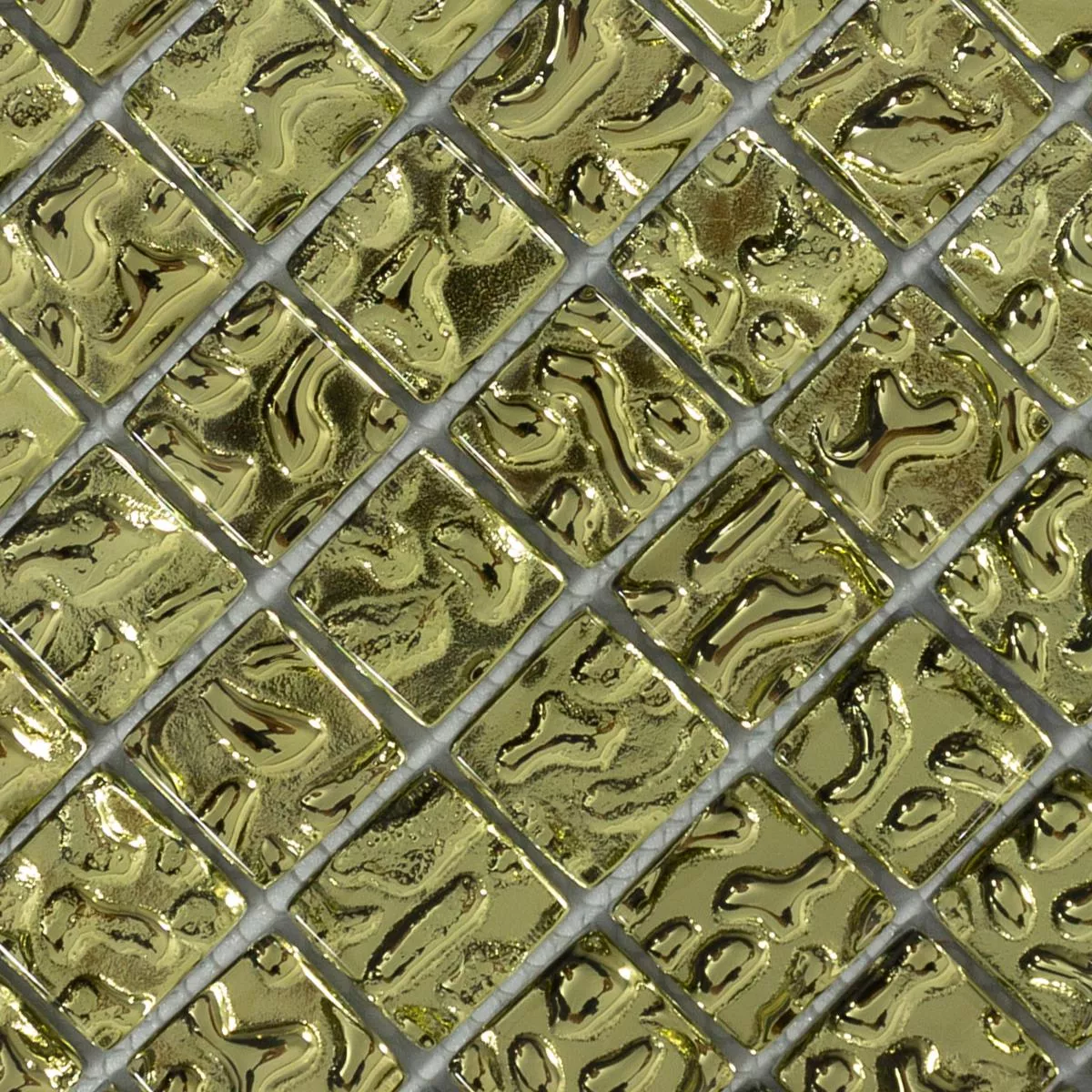 Glasmosaik Fliesen Aquatic Gold