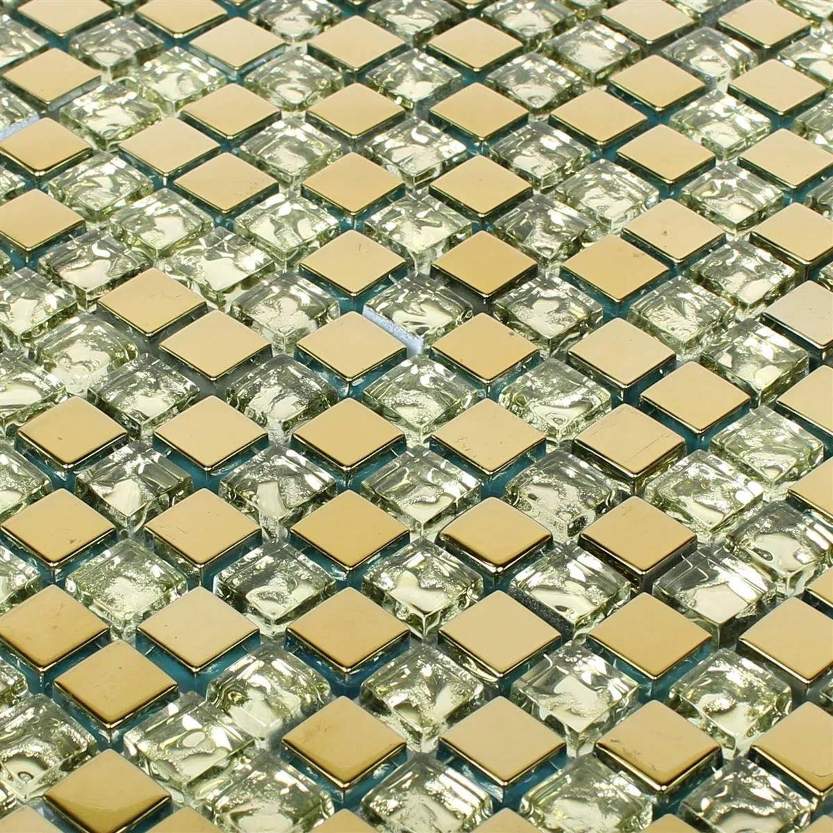 Muster von Glasmosaik Fliesen Moldau Gold