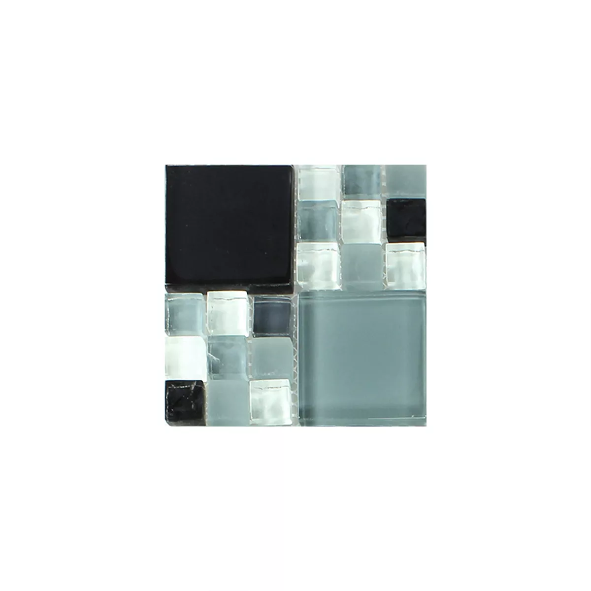 Muster von Mosaikfliesen Glas Grau Mix