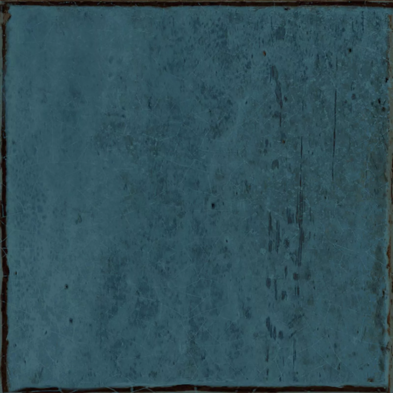 Muster Wandfliesen Maestro Gewellt Glänzend Blau 15x15cm