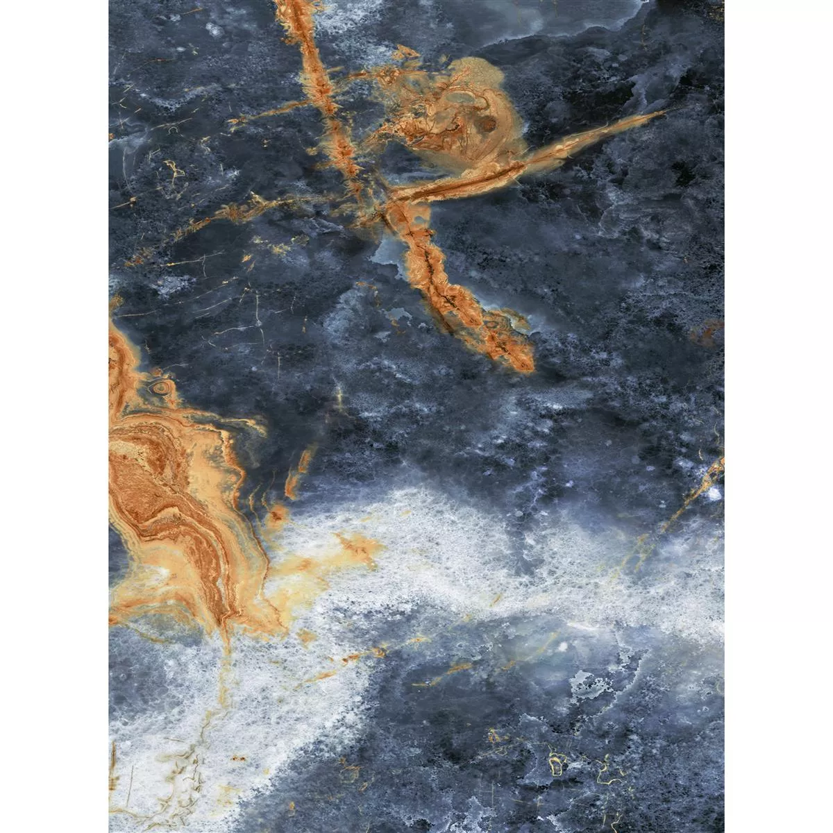 Bodenfliese Joliet Blau Gold Poliert 60x120cm