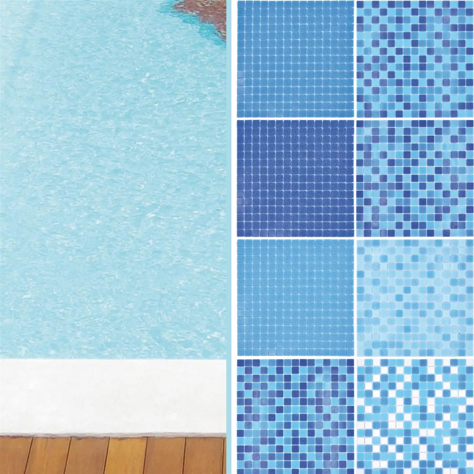 Muster von Schwimmbad Pool Mosaik North Sea Papierverklebt