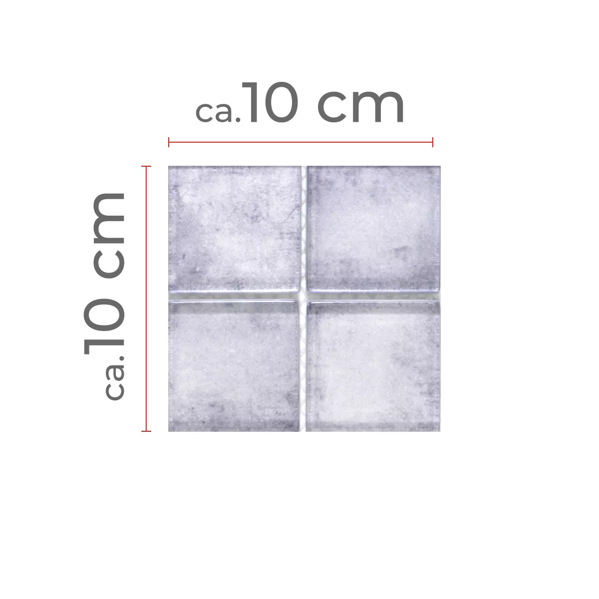 Muster von Glasmosaik Fliesen Clementine Grau