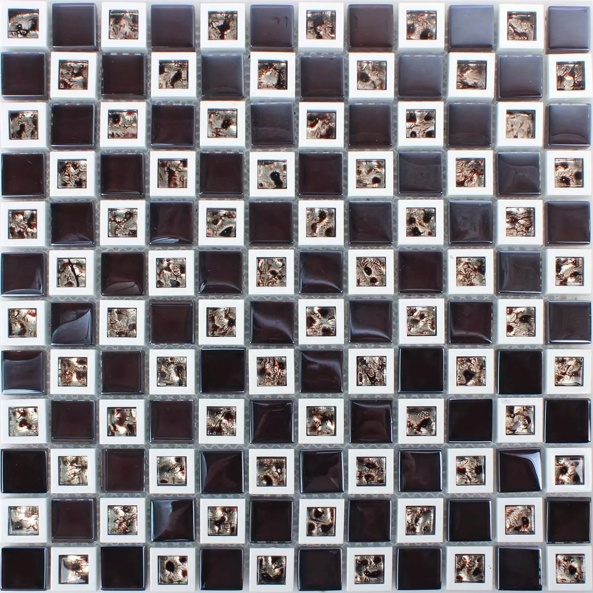 Muster von Glas Kunststoff Mosaik Anatolia Schwarz