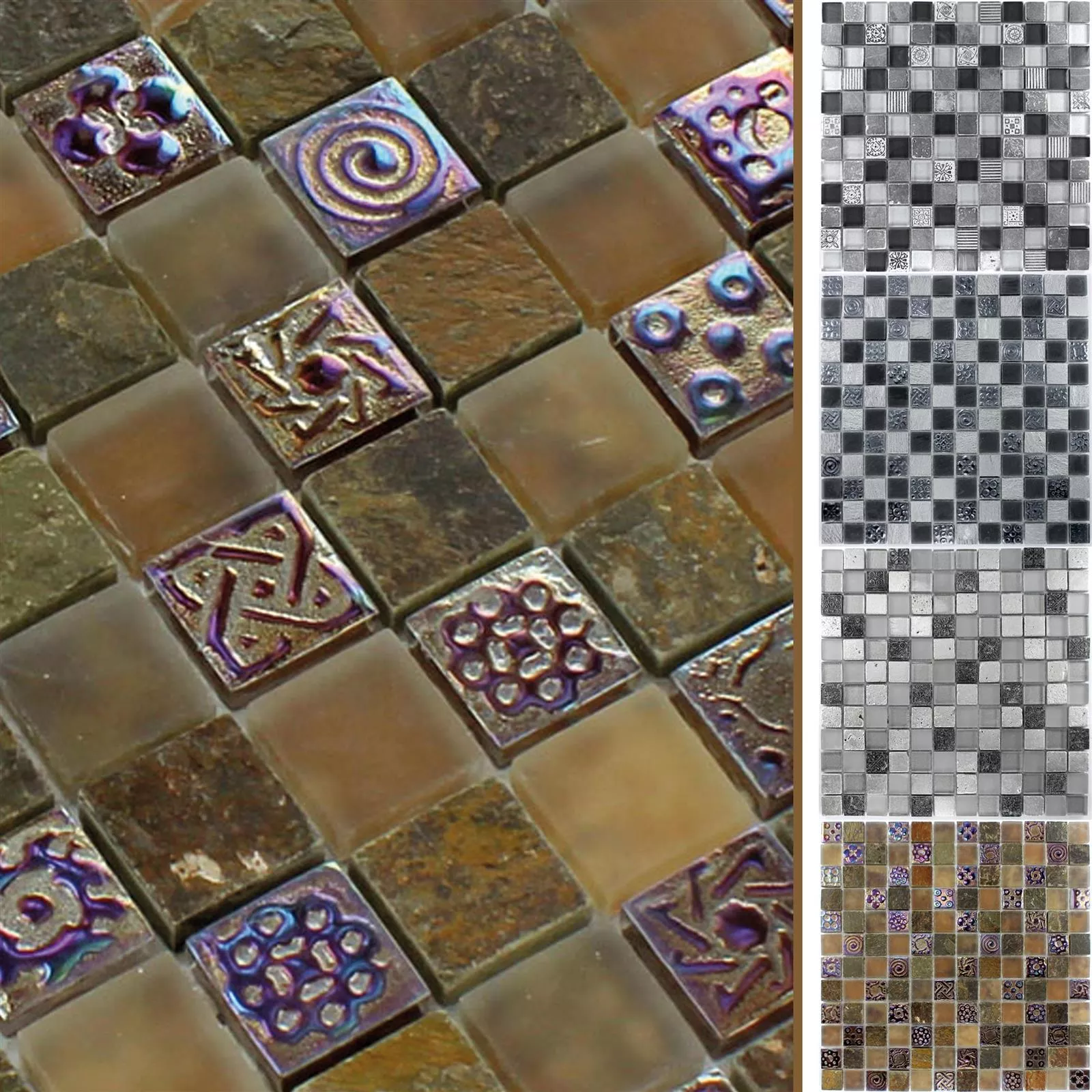 Muster von Mosaikfliesen Los Angeles Glas Naturstein