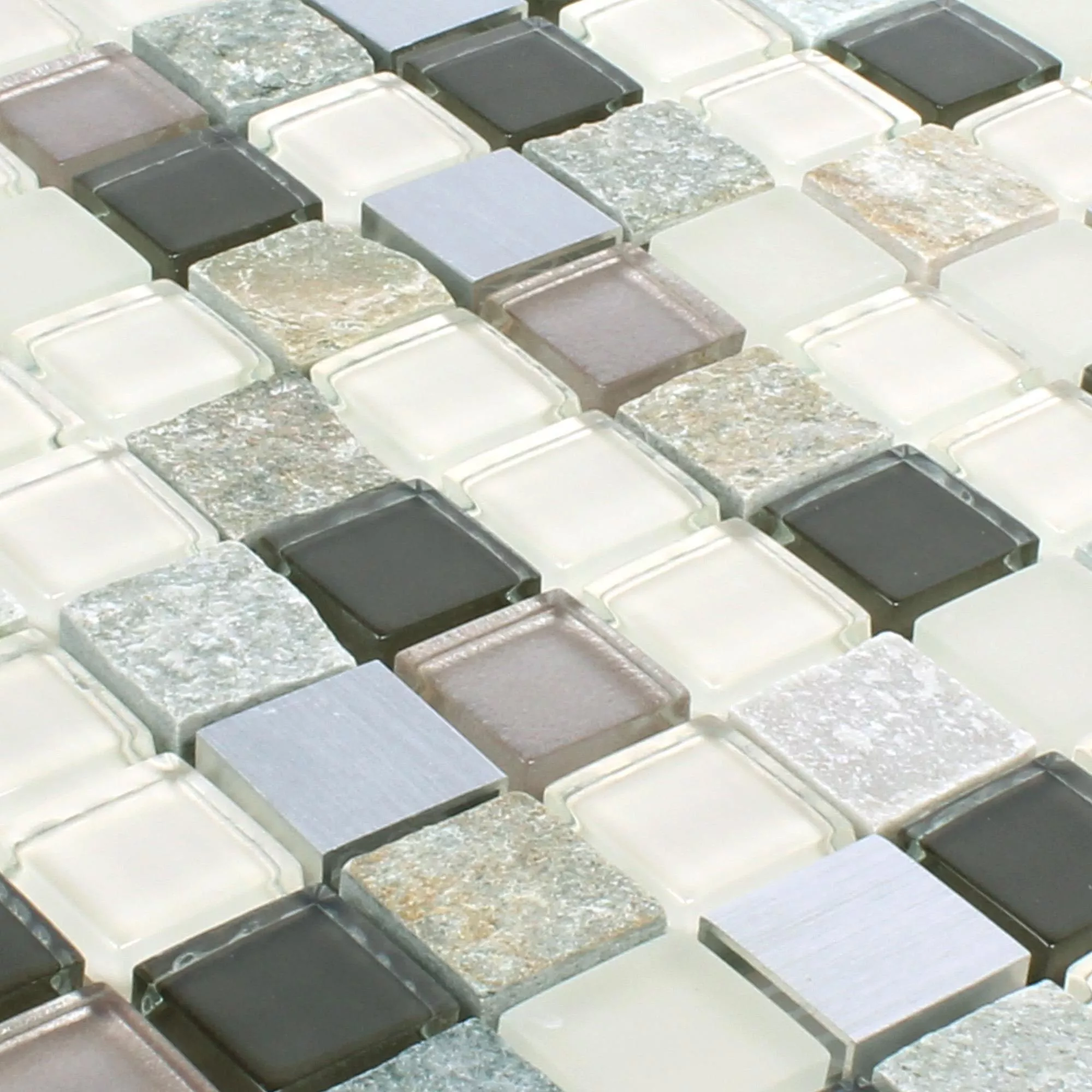 Muster von Mosaikfliesen Naturstein Glas Metall Mix Altona