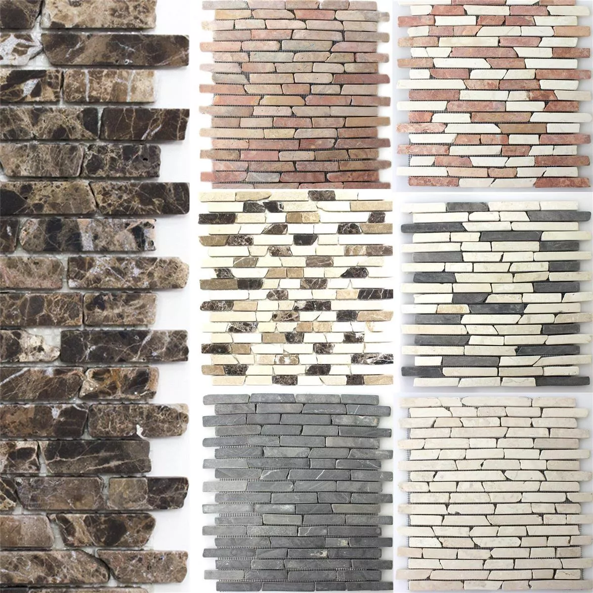Mosaikfliesen Naturstein Marmor Bali Bricks