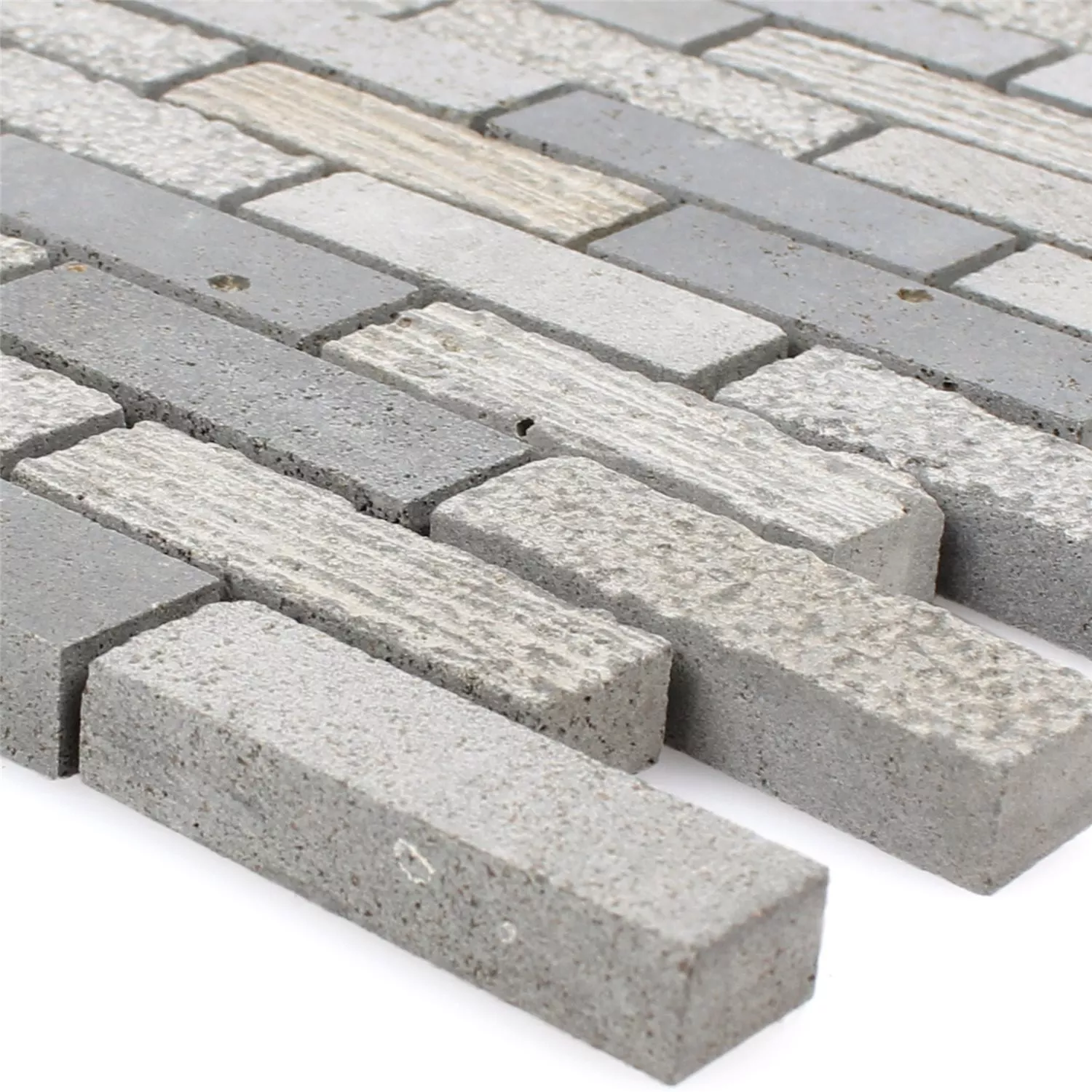 Mosaikfliesen Daimon Stein Carving Mix Cement Grey Mosaikfliesen Daimon Stein Carving Mix Cement Grey