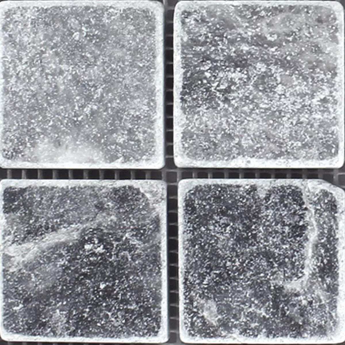 Muster von Mosaikfliesen Marmor Visso Nero 48