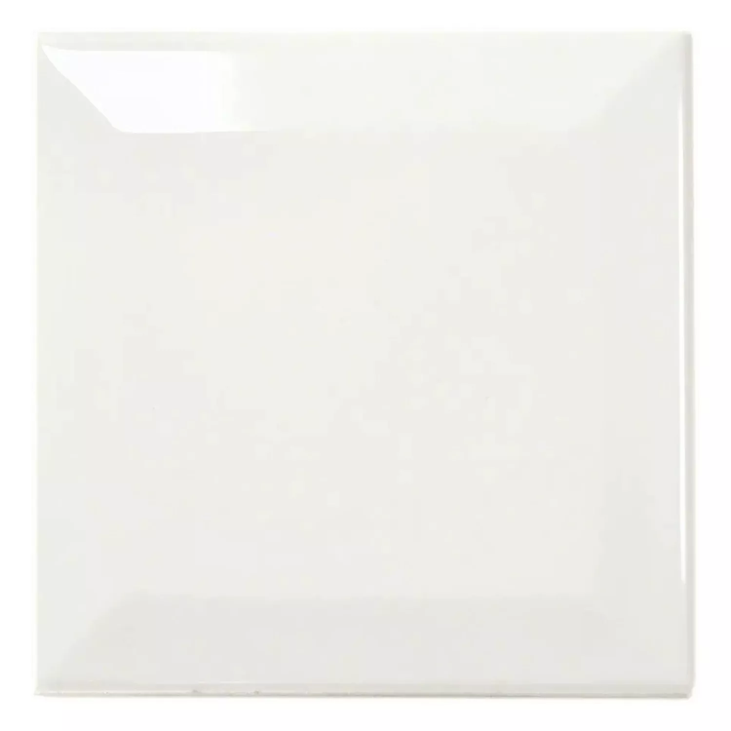 Metrofliese Weiß Glänzend 10x10 cm Facette Catarina Blanco