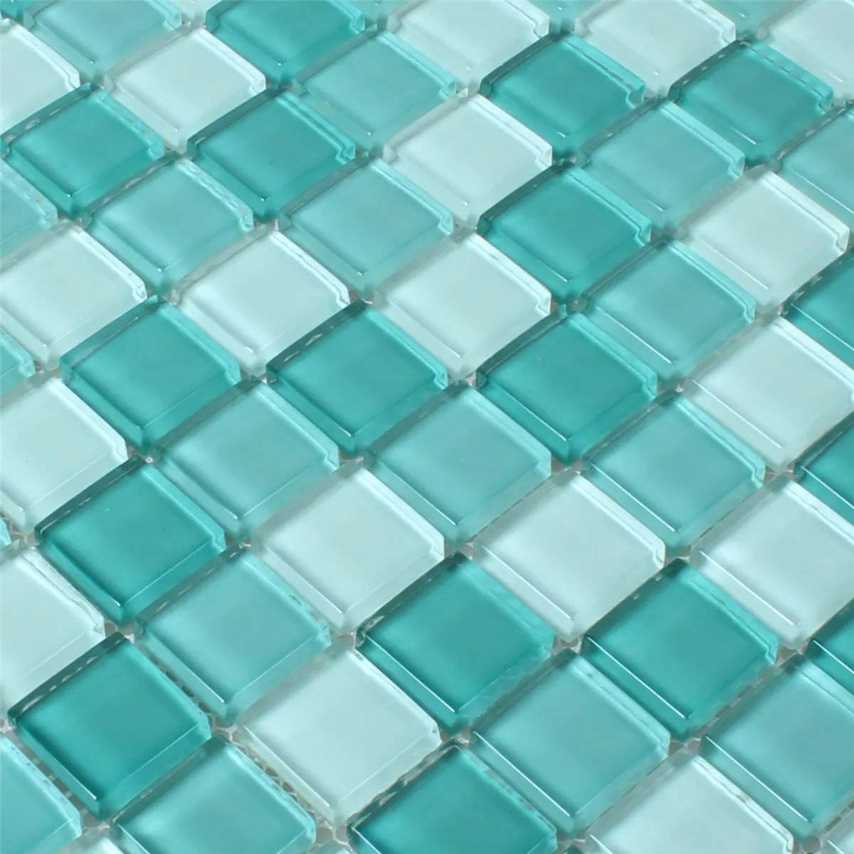 Muster von Glasmosaik Fliesen Grün Mix 