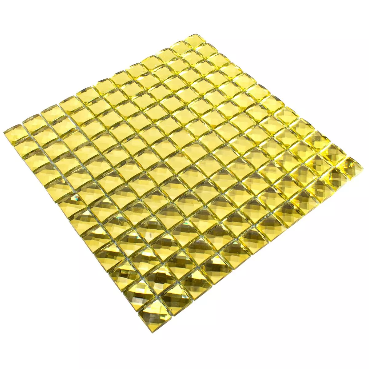 Muster von Glas Mosaikfliese Victoria Gold Quadrat 23