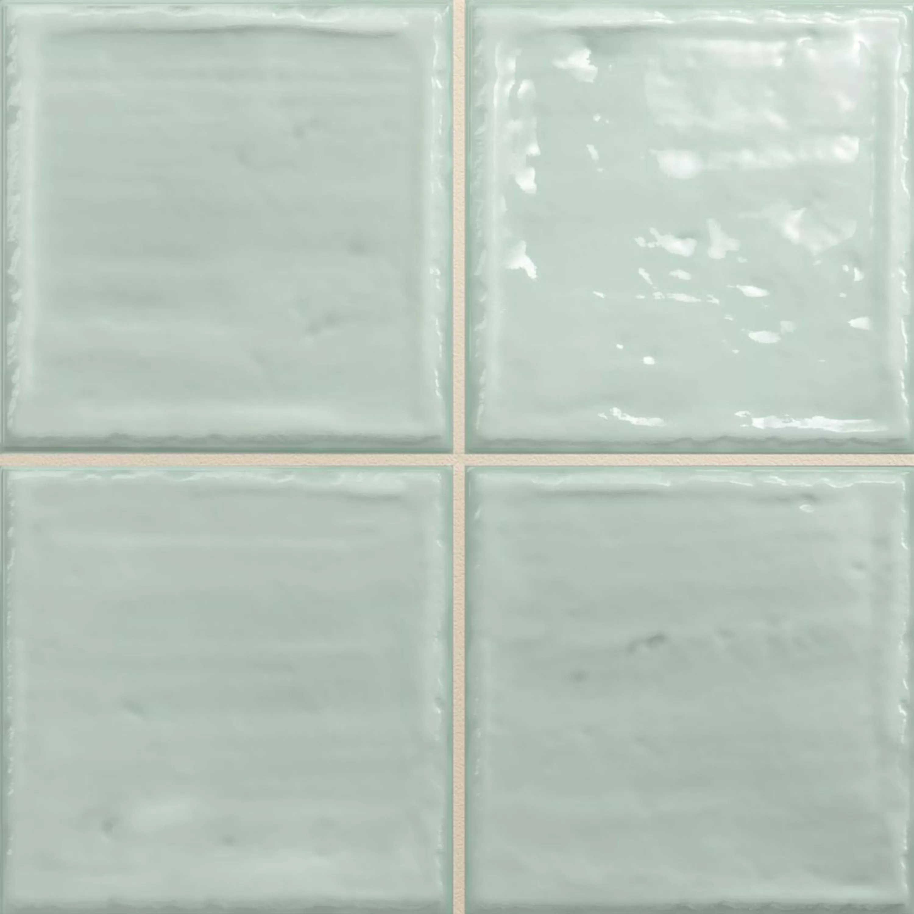 Wandfliesen Verbania Glänzend Gewellt Türkis 20x20cm Wandfliesen Verbania Glänzend Gewellt Türkis 20x20cm