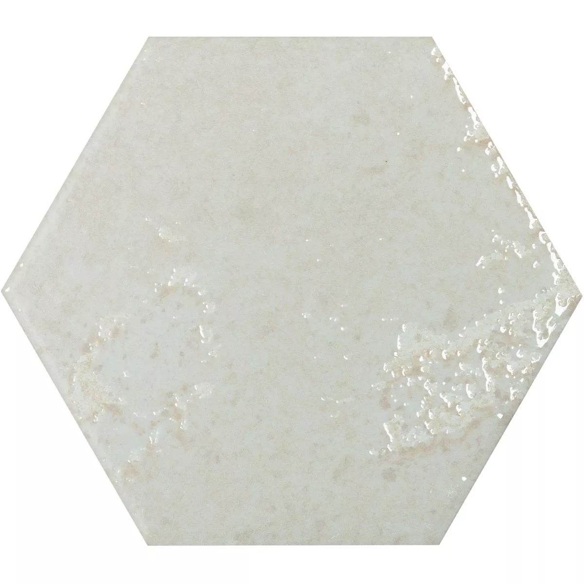 Wandfliesen Lara Glänzend Gewellt 13x15cm Hexagon Weiß Wandfliesen Lara Glänzend Gewellt 13x15cm Hexagon Weiß