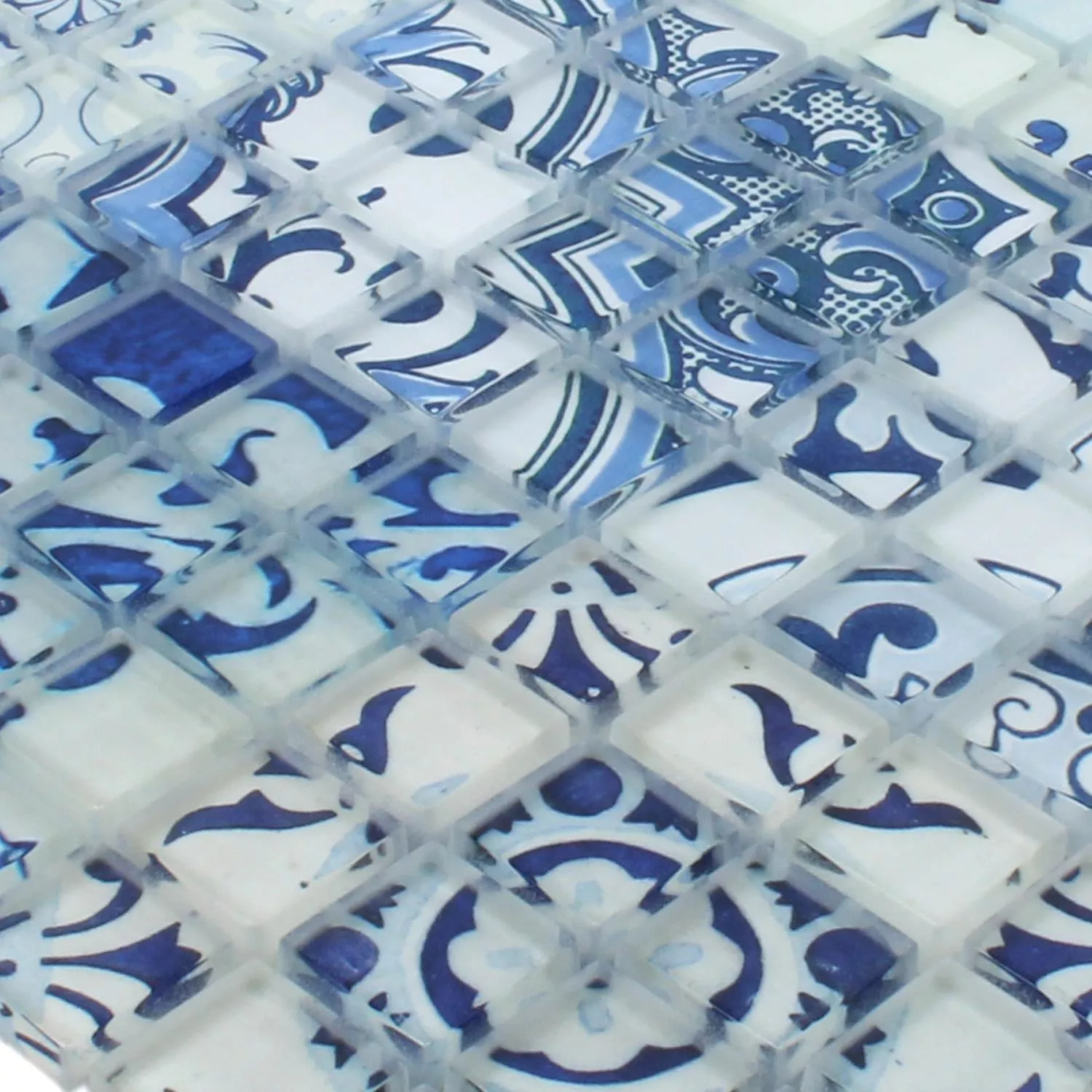 Muster von Mosaikfliesen Glas Inspiration Grau
