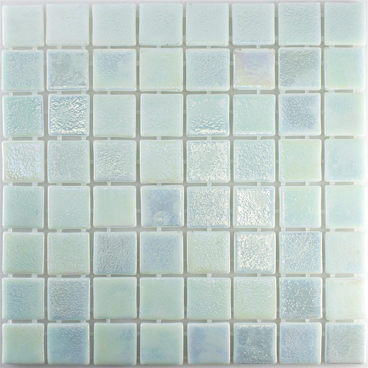 Glas Schwimmbad Pool Mosaik McNeal Weiß 38